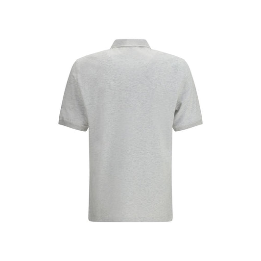 Brunello Cucinelli Gray Cotton Polo Shirt