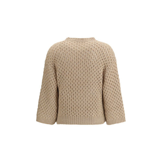Fabiana Filippi Beige Wool Oves Aries Sweatshirt