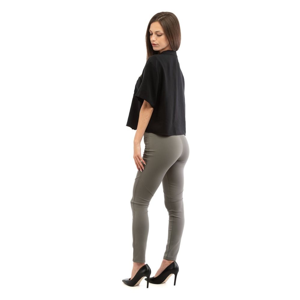 Patrizia Pepe Gray Viscose Skinny Pants