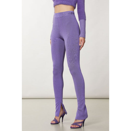 Patrizia Pepe Purple Lyocell Leggings