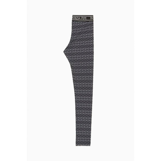 Patrizia Pepe Black Polyester Leggings