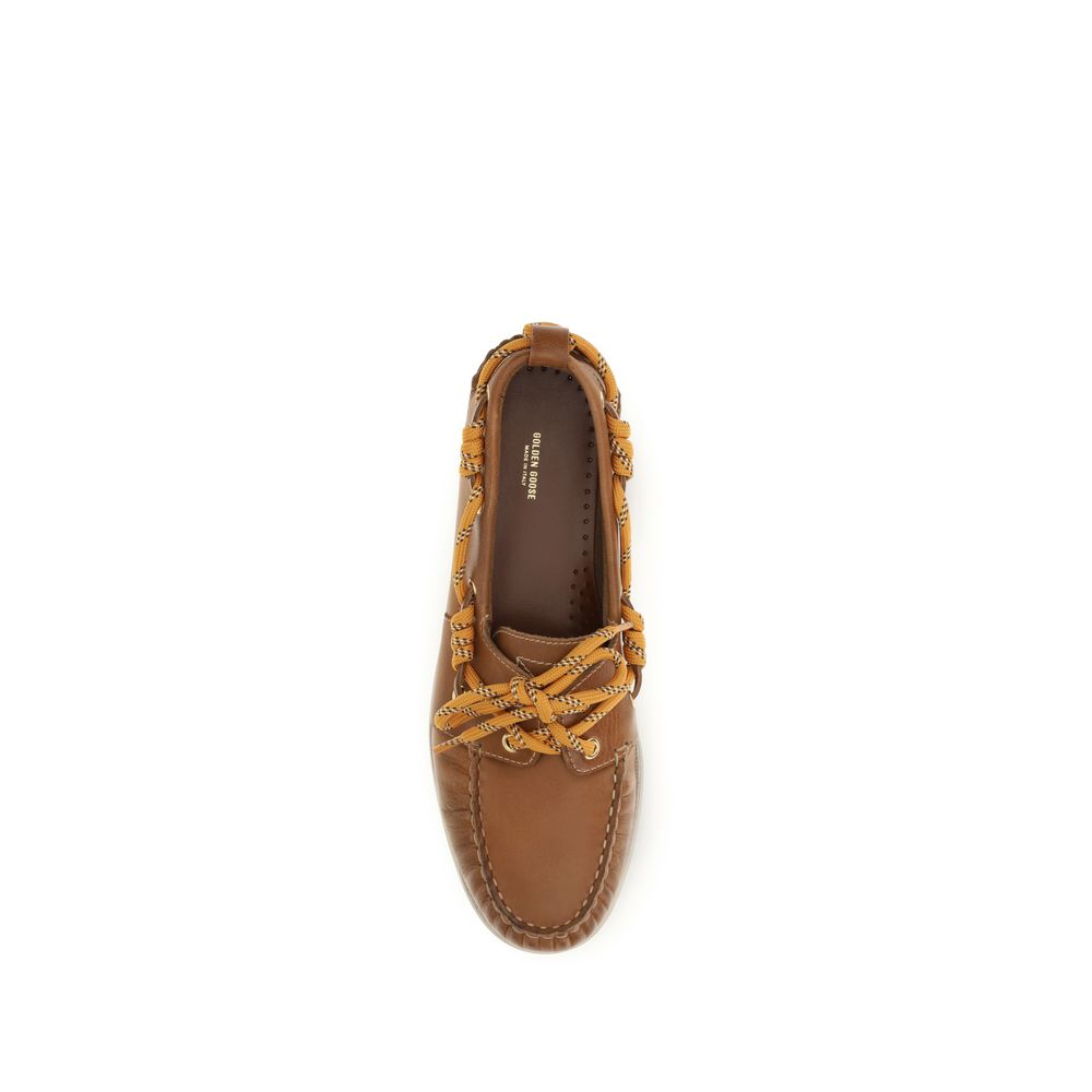 Golden Goose Braune Kalbsleder Bos Taurus Slipper-Loafer