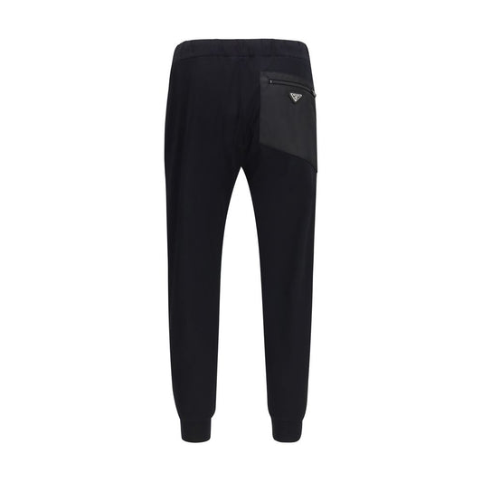 Prada Black Nylon Athletic Pants