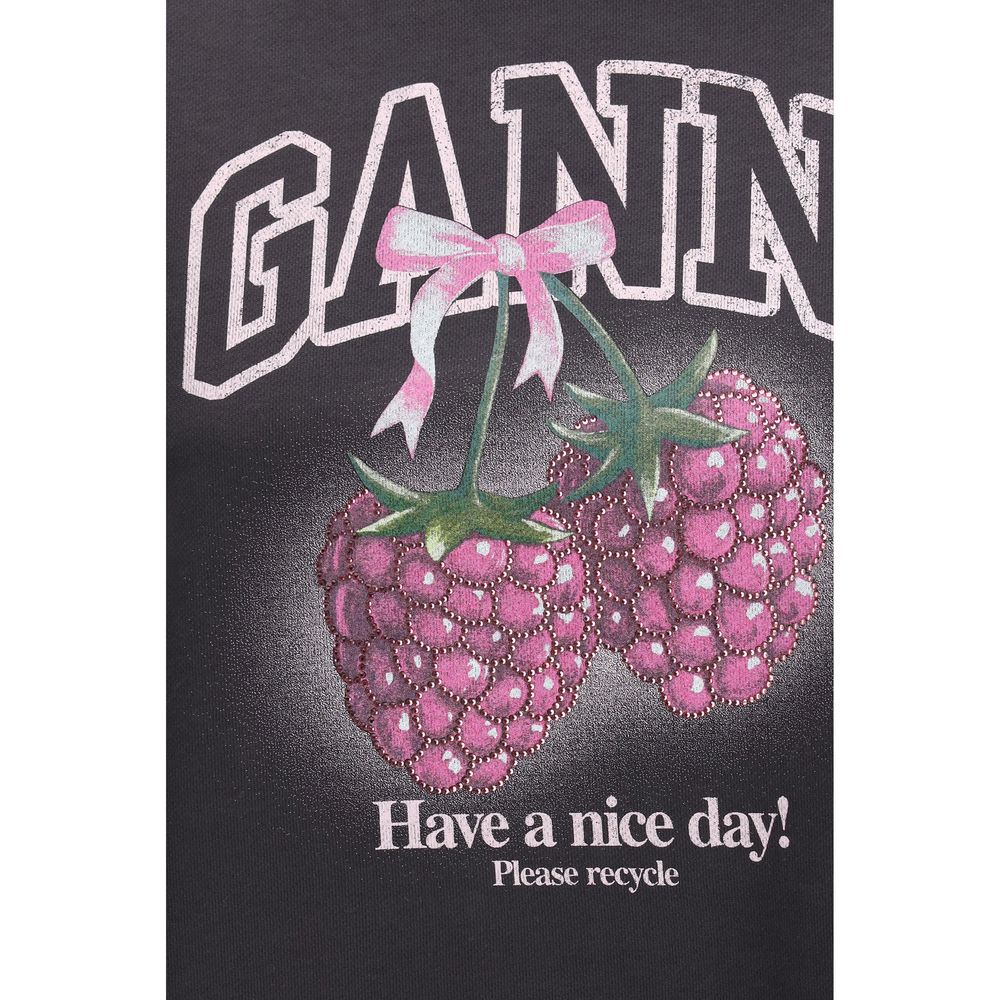 Ganni Gray Cotton Sweatshirt