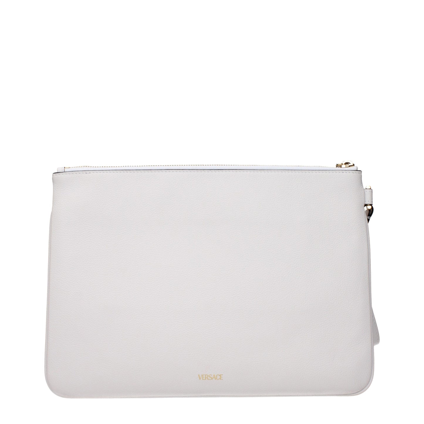 Versace White Leather Clutch Bag