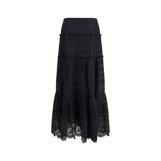 Isabel Marant Étoile Black Viscose Long Skirt