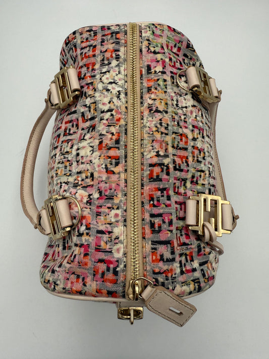 Fendi FENDI Bauletto FF Fabric Flowers Handbag