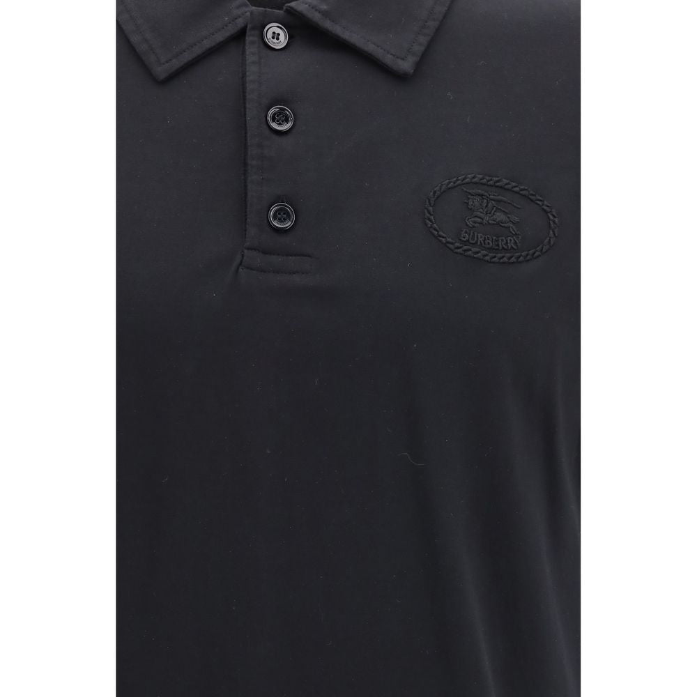 Burberry Blue Cotton Polo Shirt