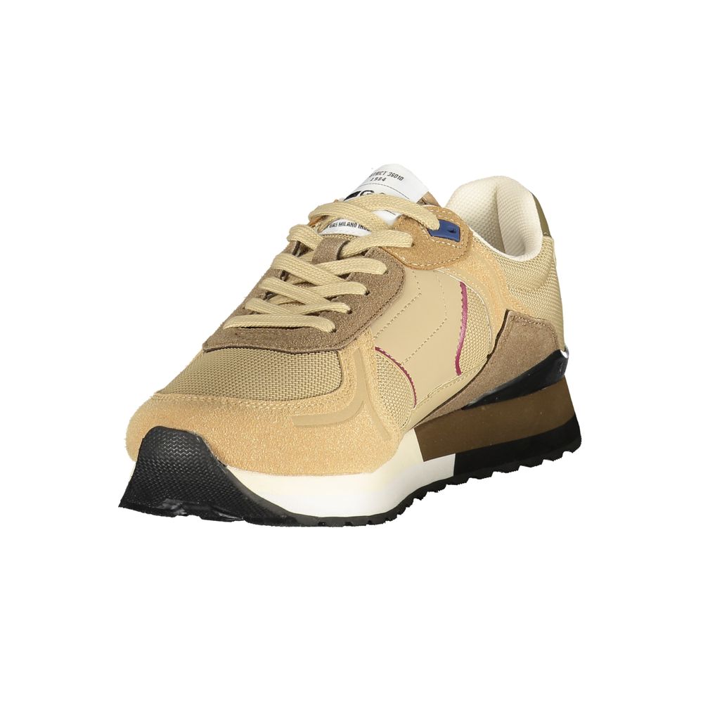 Gas Beige Polyurethane Men Sneaker