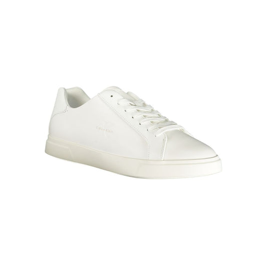 Calvin Klein White Polyester Low Top Sneakers