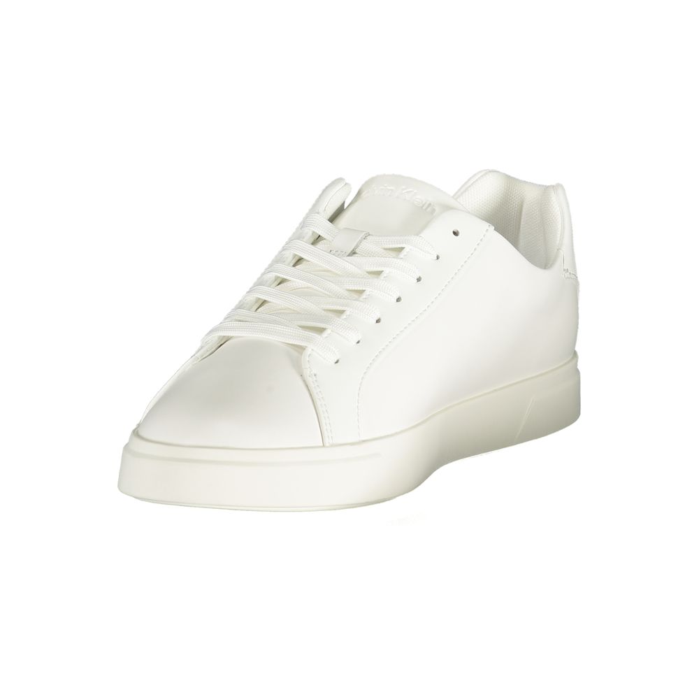 Calvin Klein White Polyester Low Top Sneakers