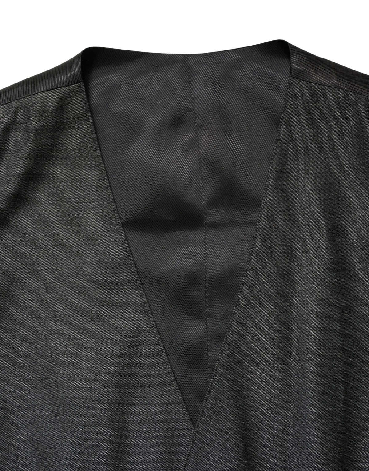 Dolce & Gabbana Dunkelgraue Weste aus Wolle