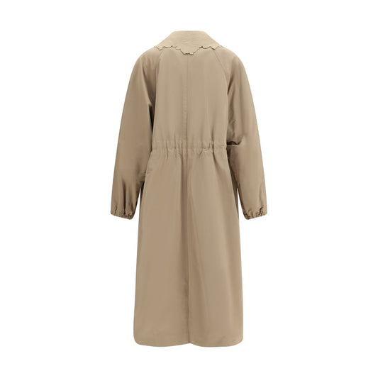 Fabiana Filippi Beige Polyester Trench Coat