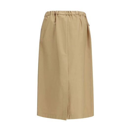 Fabiana Filippi Beige Cotton Midi Skirt