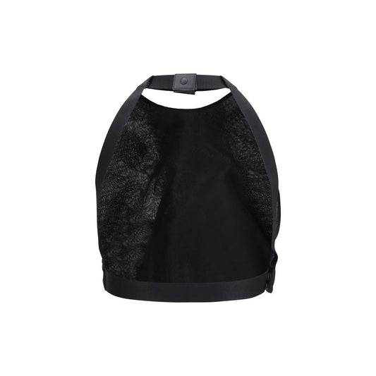 Max Mara Black Silk Pattern Shirt