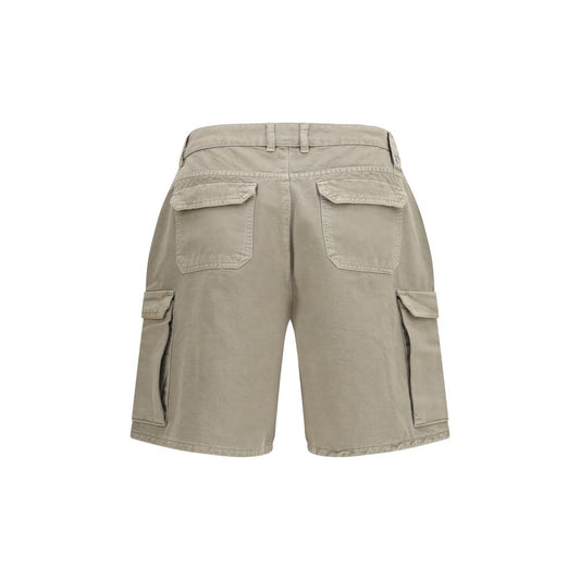 Represent Beige Cotton Bermuda Shorts