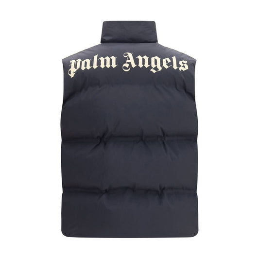 Palm Angels Black Polyamide Sleeveless Jacket
