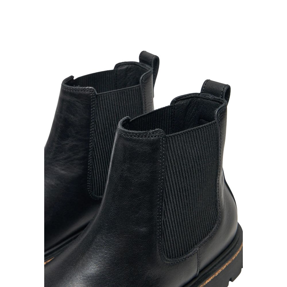 Birkenstock Black Leather Ankle Boots