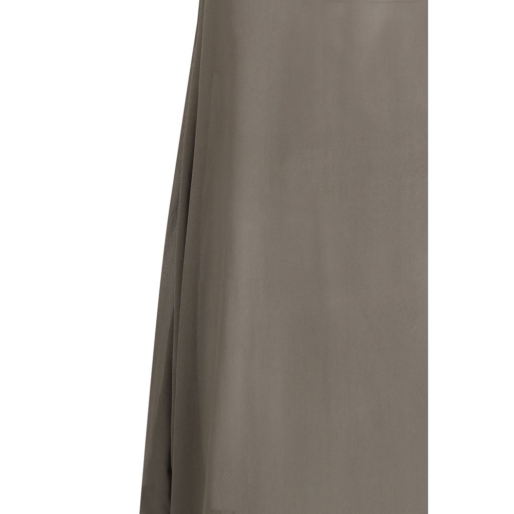 Rick Owens Graues Seiden-Freizeitkleid
