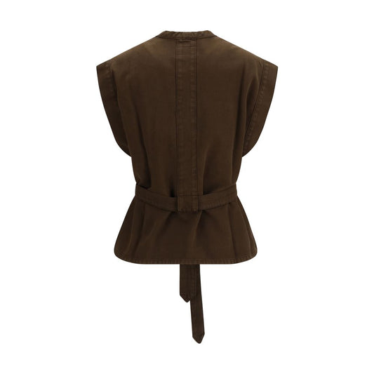 Lemaire Brown Cotton Blouse