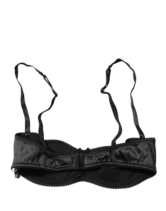 Dolce & Gabbana Black Semi-Pad Underwire Balconette Bra Underwear