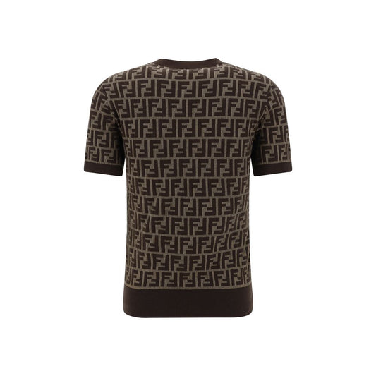 Fendi Brown Cotton T-Shirt