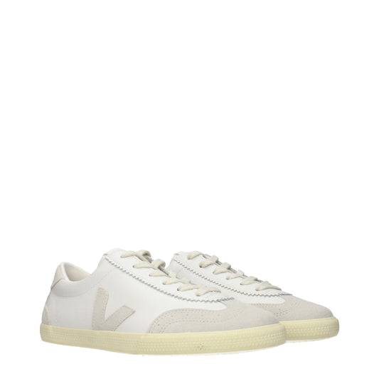 Veja White Leather Low Top Sneakers