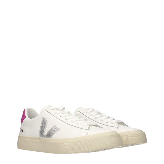 Veja White Leather Low Top Sneakers