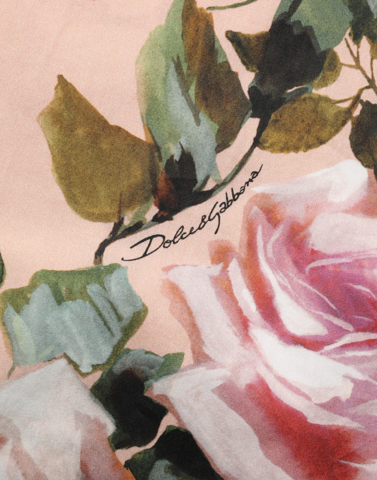 Dolce & Gabbana Rosa Blumen Baumwollhemd mit Knopfleiste