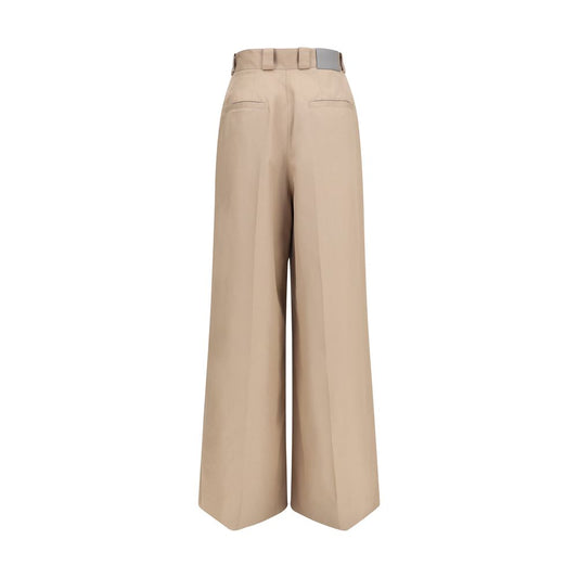 Balenciaga Beige Cotton Flared Pants