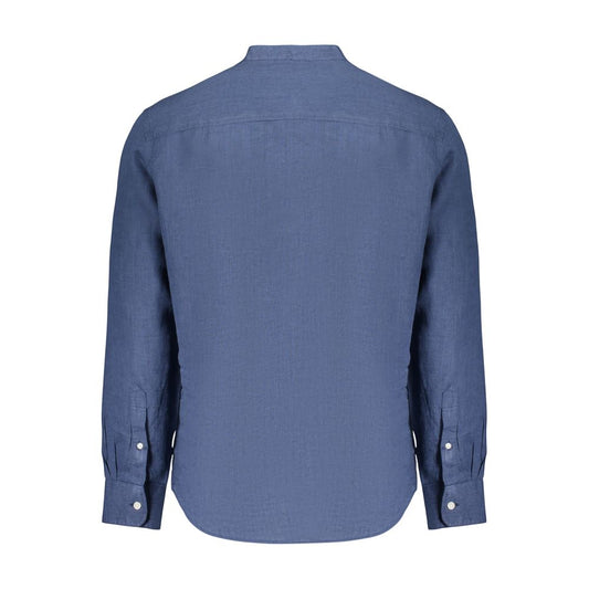 North Sails Blue Linen Mens Shirt