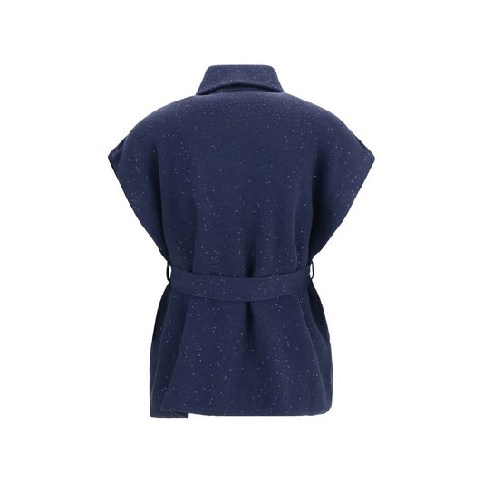 Brunello Cucinelli Blue Cotton Coat