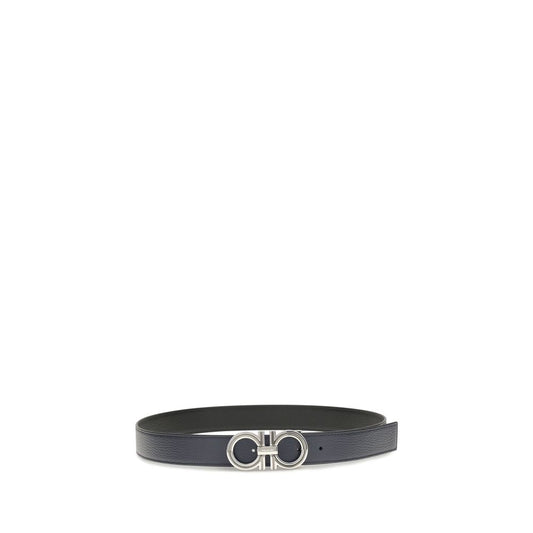 Ferragamo Blue Calf Leather Bos Taurus Belt