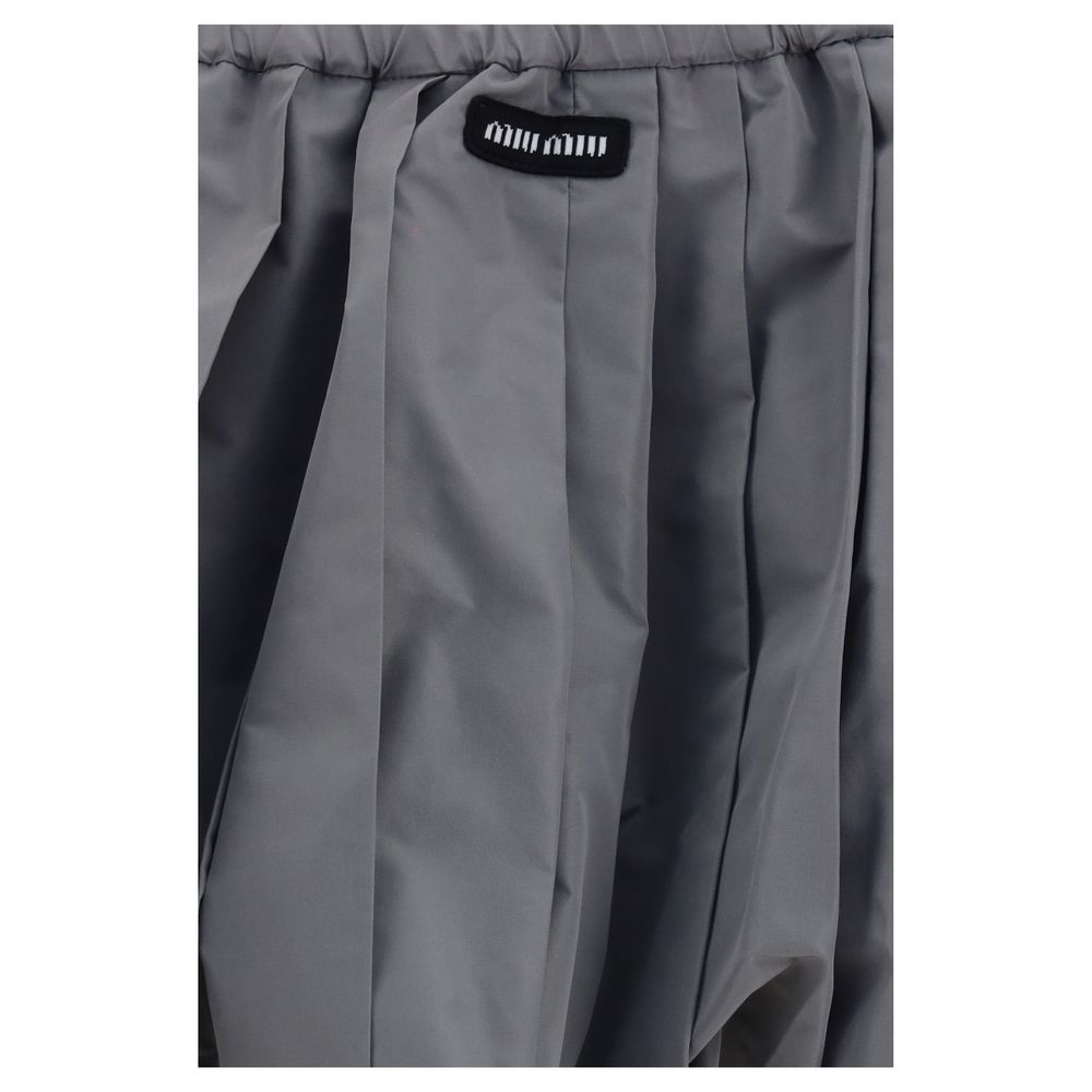 Miu Miu Minirock aus grauer Polyesterfaser