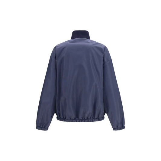 Miu Miu Blue Polyester Full-Length Jacket
