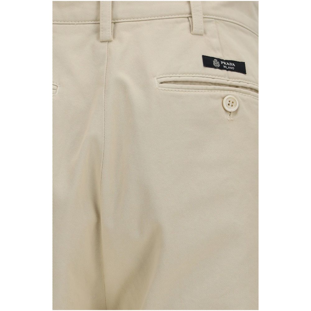 Prada Beige Baumwolle Freizeithose