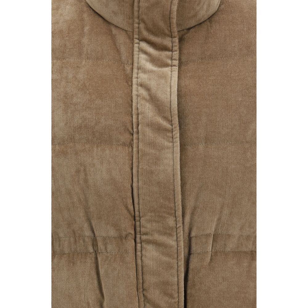 Brunello Cucinelli Beige Viskose Ärmellose Jacke