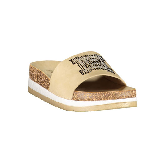 Laura Biagiotti Beige Polyurethane Women's Slipper