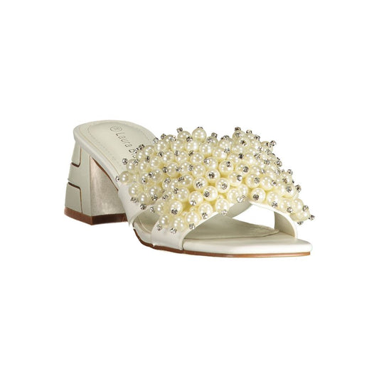 Laura Biagiotti Bianco Poliuretano Donna Sandal