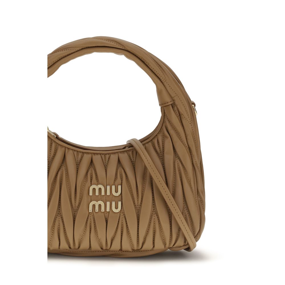 Miu Miu Schultertasche aus beigem Kalbsleder vom Bos Taurus