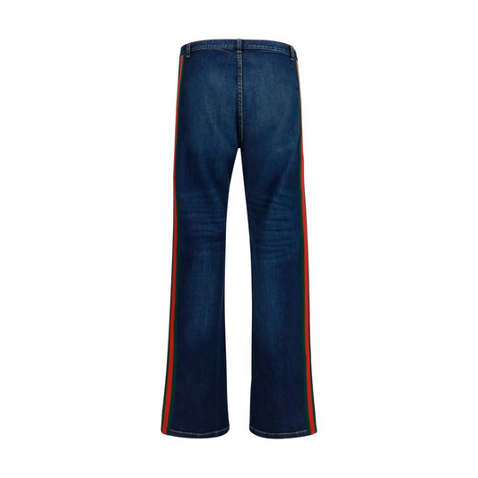 Gucci Blue Cotton Flared Jeans
