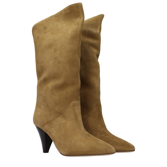 Isabel Marant Brown Leather High Heel Boots