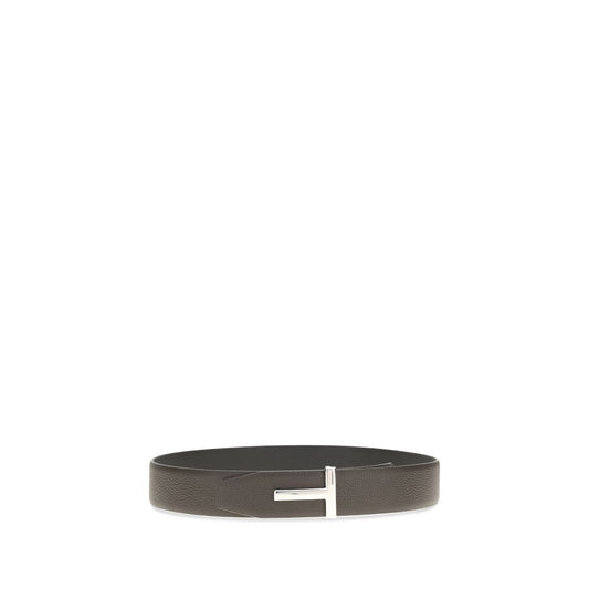 Tom Ford Brown Calf Leather Bos Taurus Belt