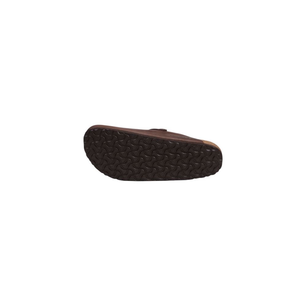 Birkenstock Braune Leder-Flachsandalen