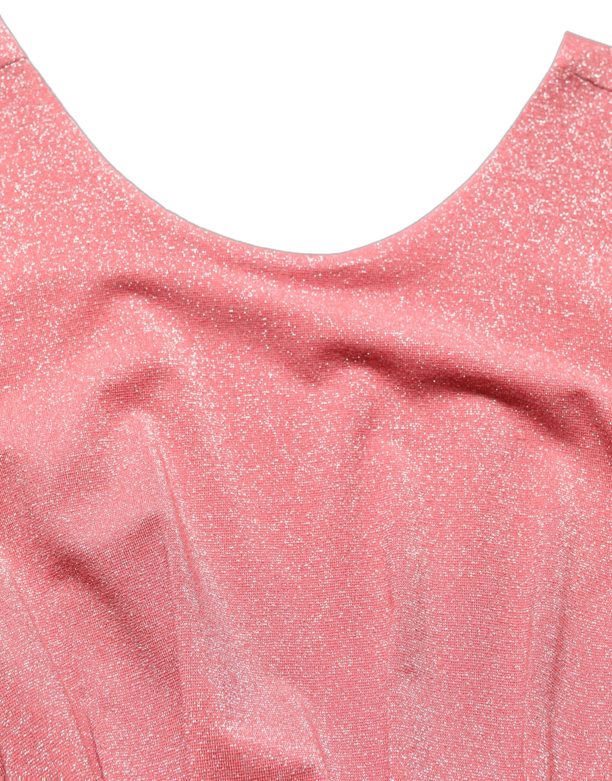 Dolce & Gabbana Maxikleid Ärmellos, Plissiert, Korallenrosa