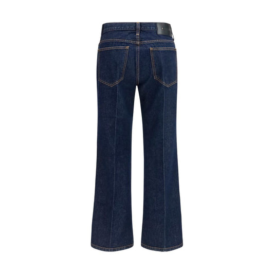 Khaite Blue Cotton Flared Jeans