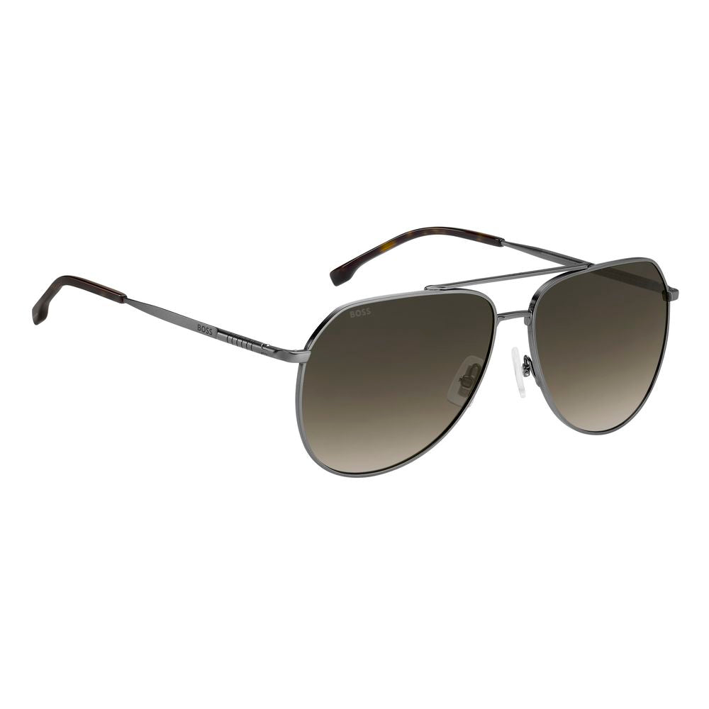 Hugo Boss Gray Metal Sunglasses