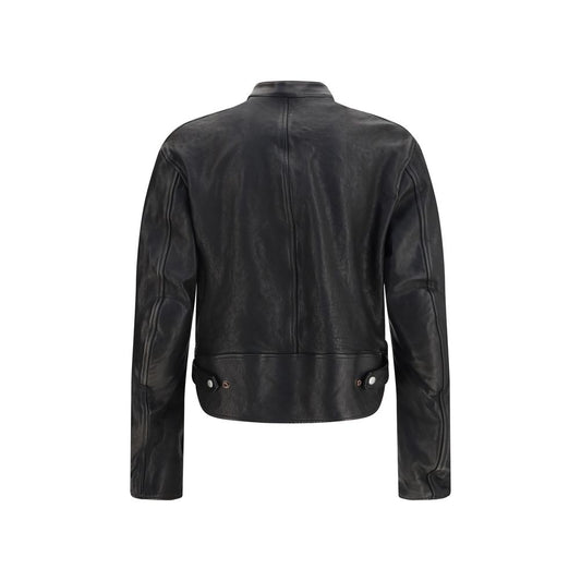 Gucci Black Buffalo Leather Bomber
