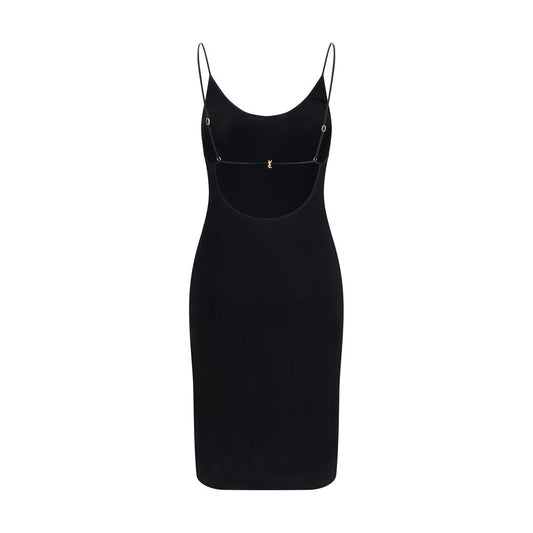 Saint Laurent Black Viscose Casual Dress
