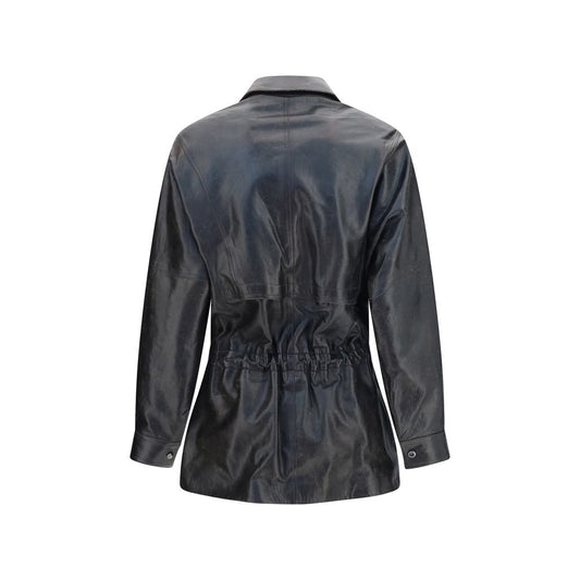 Magda Butrym Black Lambskin Leather Jacket